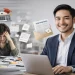 Professional banner illustrating the PhD application process, showing a stressed student reviewing documents and a confident applicant successfully submitting a PhD proposal, with ScholarLink watermark.