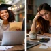 Realistic comparison of funded and self-funded PhD students, showing one supported doctoral student with financial stability and one stressed student facing study costs and limited funding.