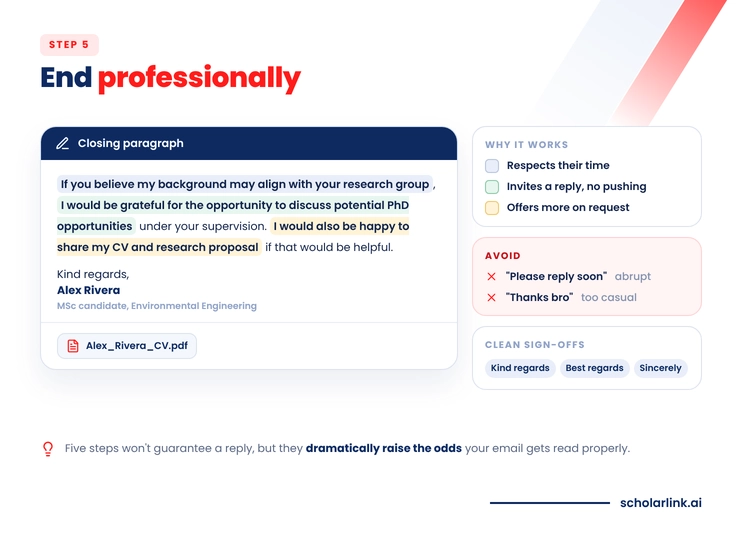 How to Email a Potential PhD Supervisor-End professionally