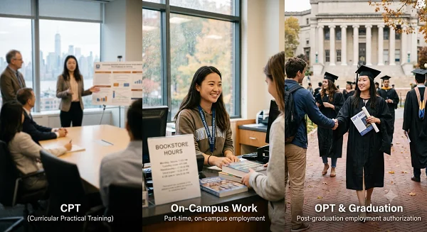 CPT, OPT, and On-Campus Work in the United States