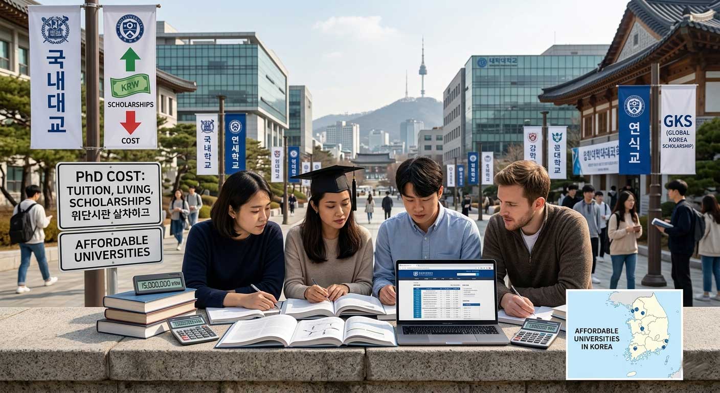 PhD Cost in South Korea: Tuition, Living, Scholarships & Affordable Universities