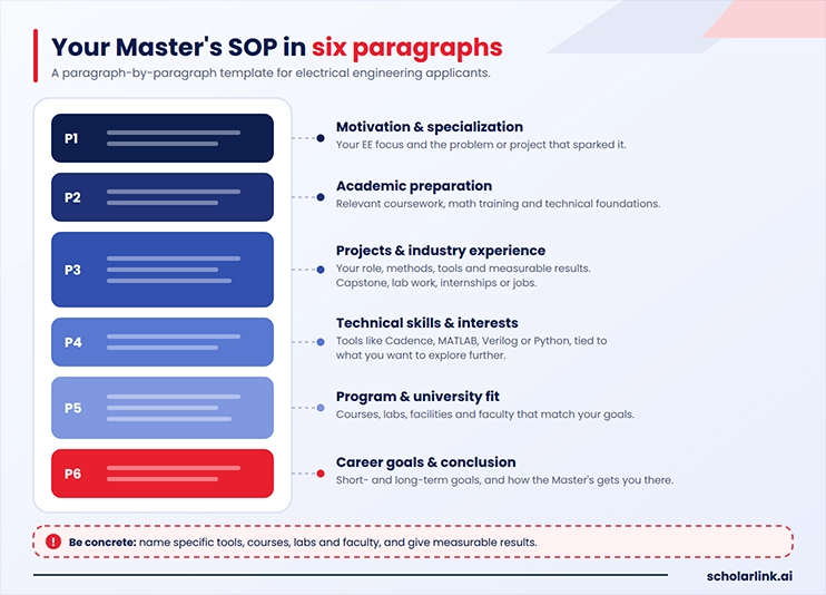 SOP for Master's in Electrical Engineering